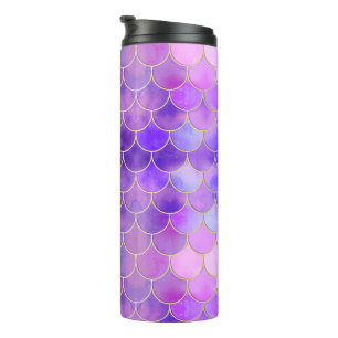 Ultra Violet & Gold Mermaid Scanner Thermosbecher