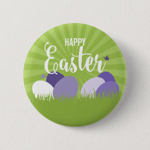 Ultra-Violet & Green Happy Oaster Button
