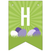 Ultra-Violet & Green Happy Osterbanner Wimpelkette (Dritte Fahne)