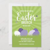Ultra-Violet & Green Oaster Brunch Ei Hunt Card Einladung (Vorderseite)