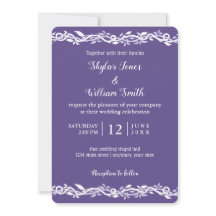 Ultra-Violet-Hochzeit einfach Lila und weiß