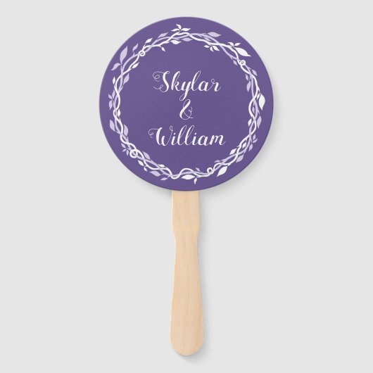 Ultra-Violet Hochzeit Einfaches Frühjahr Sommerspa Fächer (Vorderseite)