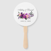 Ultra-Violet-Hochzeit mit Lila Blüte Fächer (Rückseite)