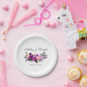 Ultra-Violet-Hochzeit mit Lila Wasserfarbe Pappteller (Party)