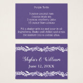 Ultra-Violet-Hochzeitsignatur Trinkrezeptur (Vorne & Hinten)