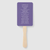 Ultra-Violet-Hochzeitsprogramm für Wasserfarbenflo Fächer (Rückseite)