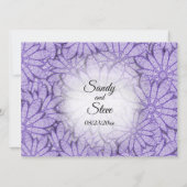 Ultra Violet Hue Floral Hochzeit Einladung (Rückseite)