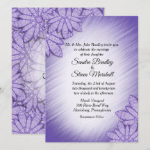 Ultra Violet Hue Floral Hochzeit Einladung