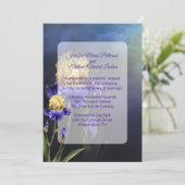Ultra-Violet-Iris-Hochzeitseinladung Einladung (Stehend Vorderseite)
