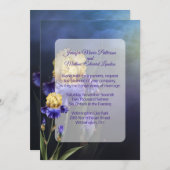 Ultra-Violet-Iris-Hochzeitseinladung Einladung (Vorne/Hinten)