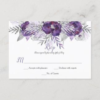 Ultra Violet Lavendel Grau Rose UAWG RSVP Karte