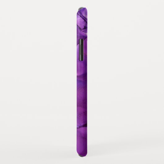 Ultra-Violet Lila Alkoholtinte Textur Monogramm Case-Mate iPhone Hülle (Hinten/Rechts)