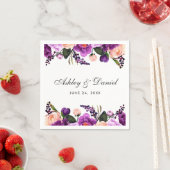 Ultra-Violet Lila-Aquarellblume Hochzeit G Serviette (Beispiel)