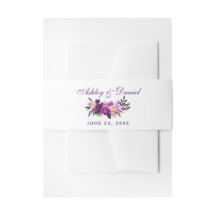 Ultra-Violet Lila-Aquarellblumen-Hochzeit PS
