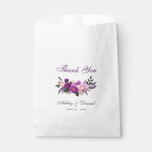 Ultra-Violet Lila-Aquarellblumen-Hochzeit PS Geschenktütchen