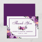Ultra-Violet Lila Blumenhochzeit Danke PSPF (Vorne/Hinten)