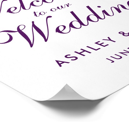 Ultra-Violet-Lila-Blumenhochzeit - PS Poster (Ecke)