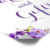 Ultra-Violet-Lila Blumenkarten und Geschenkzeichen Poster (Ecke)