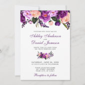 Ultra-Violet-Lila-Blumenzwiebeleinladung PS Einladung (Vorderseite)