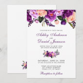 Ultra-Violet Lila Blumenzwiebeleinladung SP Einladung (Vorne/Hinten)