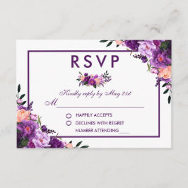 Ultra-Violet-Lila-Blumenzwiebeln V RSVP Karte