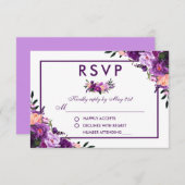 Ultra-Violet-Lila-Blumenzwiebeln V RSVP Karte (Vorne/Hinten)