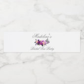 Ultra-Violet Lila Brautparty Tee Party Wasserflaschenetikett (Einzelnes Label)