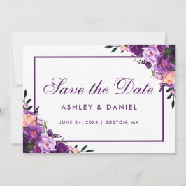 Ultra-Violet-Lila-floral-Save the Date PFP Save The Date