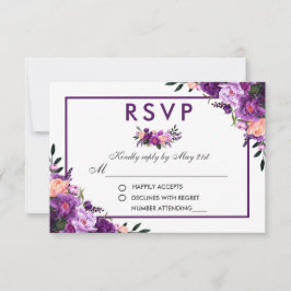 Ultra-Violet-Lila-Floral-UAWG Wedding-PFP RSVP Karte