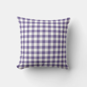 Ultra Violet Lila Gingham-Muster geprüft Kissen