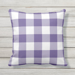 Ultra Violet Lila Gingham-Muster geprüft Kissen
