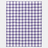 Ultra Violet Lila Gingham Pattern Fleecedecke (Vorderseite)