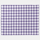 Ultra Violet Lila Gingham Pattern Fleecedecke (Vorderseite (Horizontal))