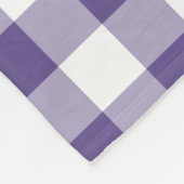 Ultra Violet Lila Gingham Pattern Fleecedecke (Ecke)