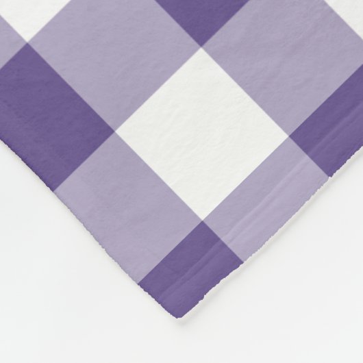 Ultra Violet Lila Gingham Pattern Fleecedecke (Ecke)