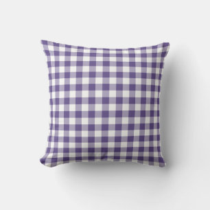 Ultra Violet Lila Gingham Pattern Kissen