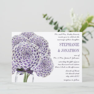 Ultra Violet Lila Mason Jar Hochzeitseinladungen Einladung