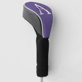 Ultra-Violet-Lila, moderne Monogramm Golf Headcover (angewinkelt)