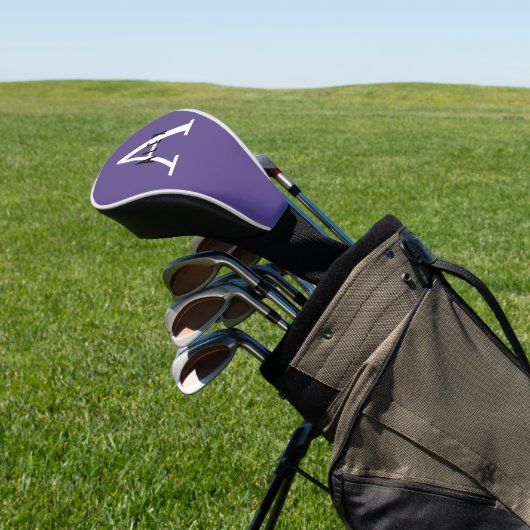 Ultra-Violet-Lila, moderne Monogramm Golf Headcover (In SItu)