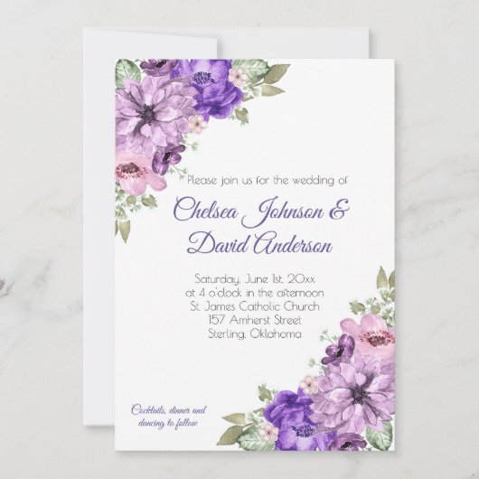 Ultra-Violet Lila-rosa Grüne Blumenzwiebeln Ankündigung (Vorderseite)