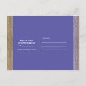 Ultra-Violet-Lila- und Goldfloral Save the Date Ankündigungspostkarte (Rückseite)