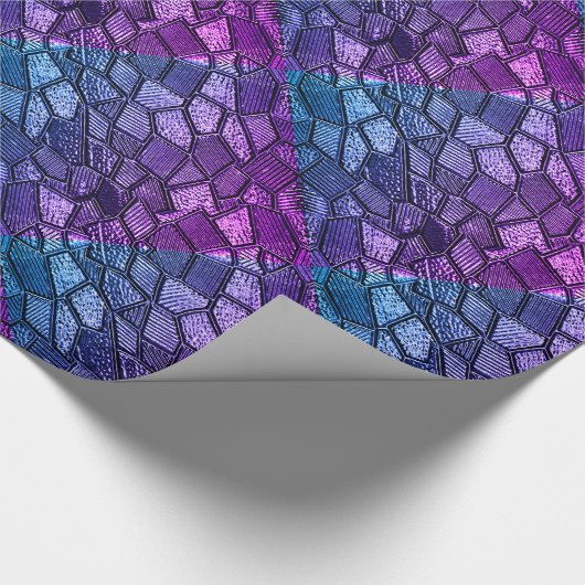 Ultra-Violet-Mosaikglas-Wrapping-Papier Geschenkpapier (Ecke)