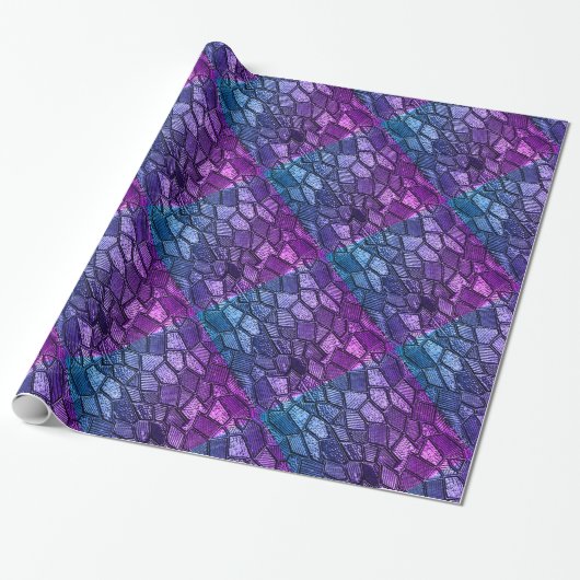 Ultra-Violet-Mosaikglas-Wrapping-Papier Geschenkpapier (Ungerollt)
