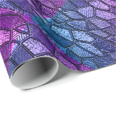 Ultra-Violet-Mosaikglas-Wrapping-Papier Geschenkpapier (Rolleneckpunkt)
