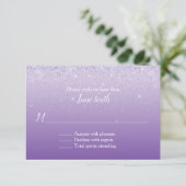 Ultra Violet Ombre Wedding RSVP Card Karte (Stehend Vorderseite)