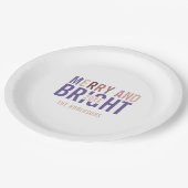 Ultra Violet Palette Weihnachten Pappteller (Schrägansicht)