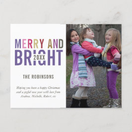 Ultra Violet Palette Weihnachtsgrüße Foto Ankündigungspostkarte