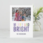 Ultra Violet Palette Weihnachtsgrüße Foto Einladung (Stehend Vorderseite)