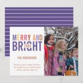 Ultra Violet Palette Weihnachtsgrüße Foto Feiertagskarte (Vorne/Hinten)