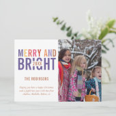 Ultra Violet Palette Weihnachtsgrüße Foto Feiertagskarte (Stehend Vorderseite)